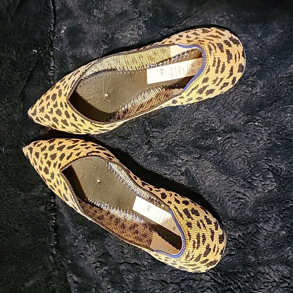 Rothys The Point Classic Leopard Print Size 8 - image 3